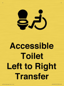 Accessible Toilet with Left to Right Transfer